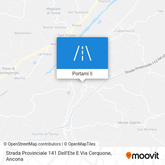 Mappa Strada Provinciale 141 Dell'Ete E Via Cerquone