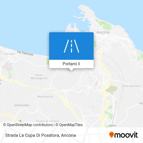 Mappa Strada La Cupa Di Posatora