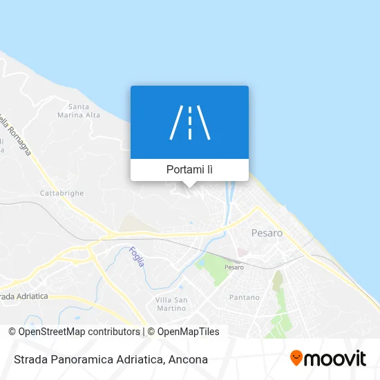 Mappa Strada Panoramica Adriatica