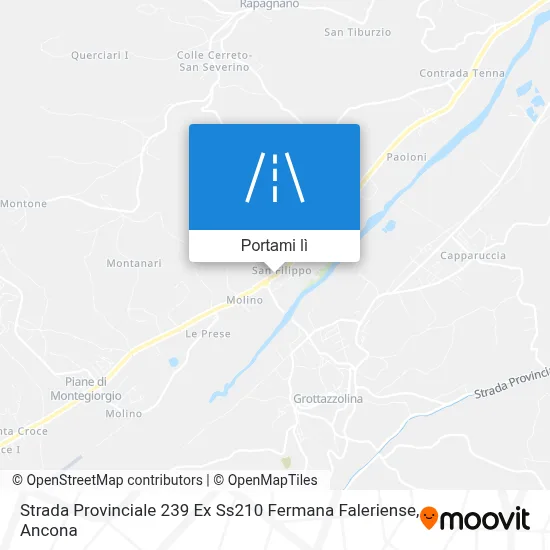 Mappa Strada Provinciale 239 Ex Ss210 Fermana Faleriense
