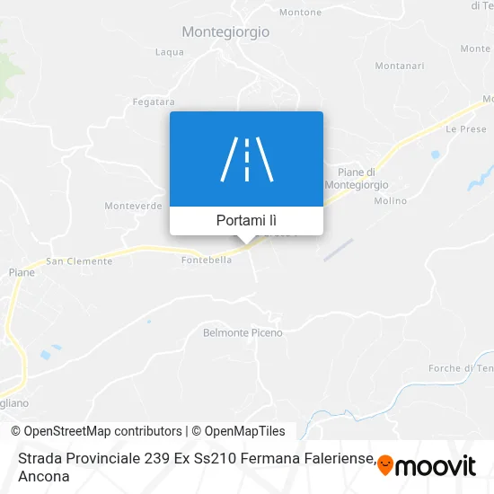 Mappa Strada Provinciale 239 Ex Ss210 Fermana Faleriense