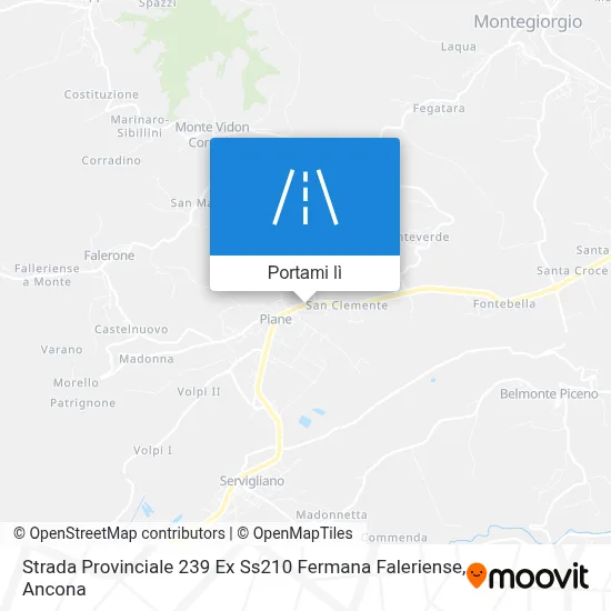 Mappa Strada Provinciale 239 Ex Ss210 Fermana Faleriense