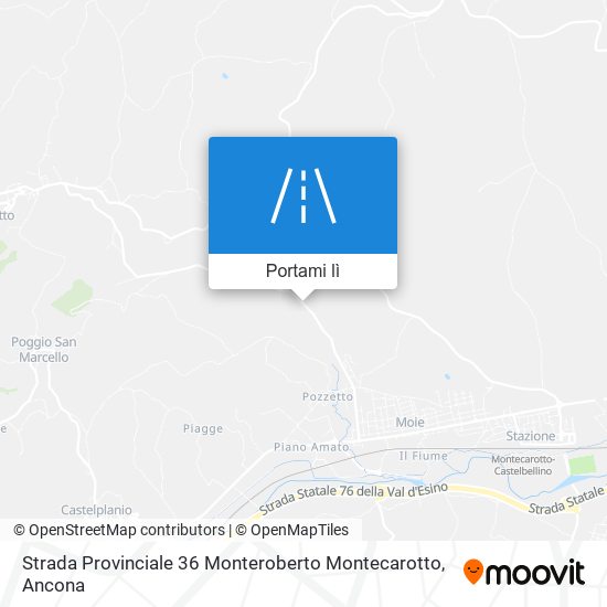 Mappa Strada Provinciale 36 Monteroberto Montecarotto