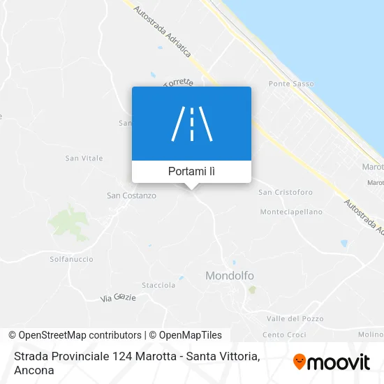 Mappa Strada Provinciale 124 Marotta - Santa Vittoria