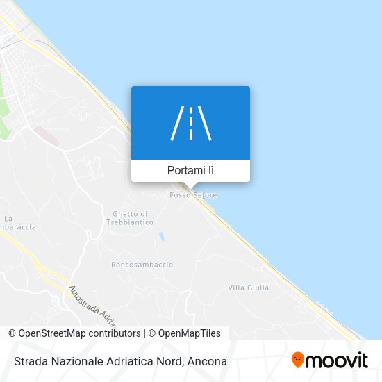 Mappa Strada Nazionale Adriatica Nord