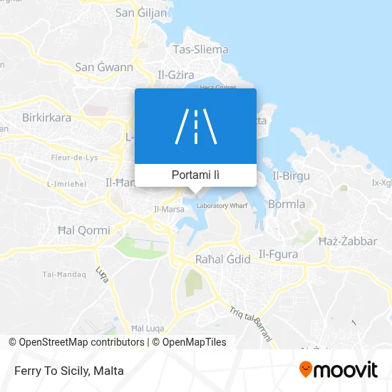 Mappa Ferry To Sicily