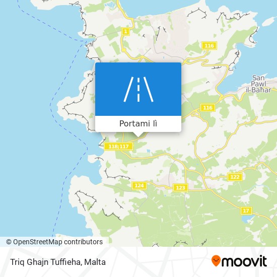 Mappa Triq Ghajn Tuffieha