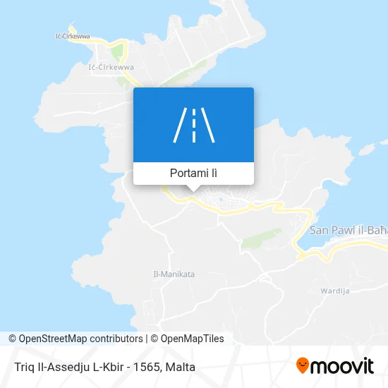 Mappa Triq Il-Assedju L-Kbir - 1565