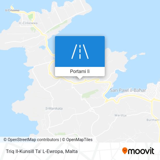 Mappa Triq Il-Kunsill Ta' L-Ewropa