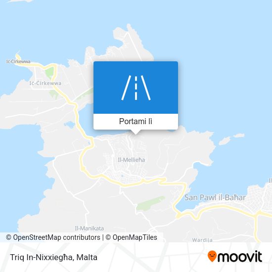 Mappa Triq In-Nixxiegħa