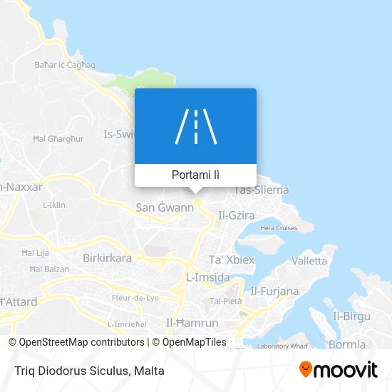 Mappa Triq Diodorus Siculus