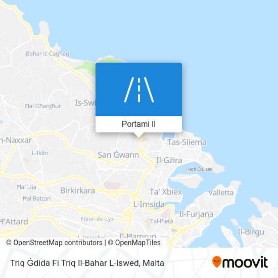 Mappa Triq Ǵdida Fi Triq Il-Bahar L-Iswed