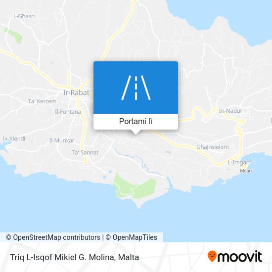 Mappa Triq L-Isqof Mikiel G. Molina