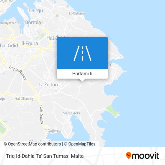 Mappa Triq Id-Dahla Ta' San Tumas