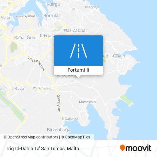 Mappa Triq Id-Daħla Ta' San Tumas
