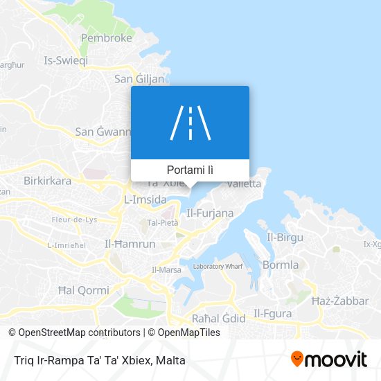 Mappa Triq Ir-Rampa Ta' Ta' Xbiex