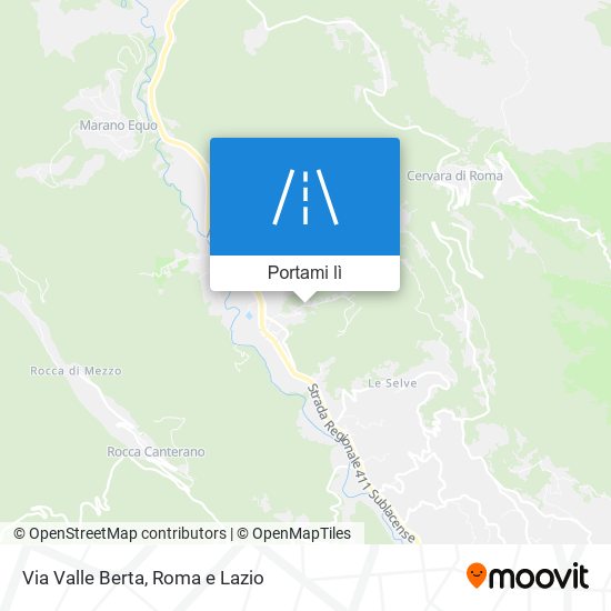 Mappa Via Valle Berta