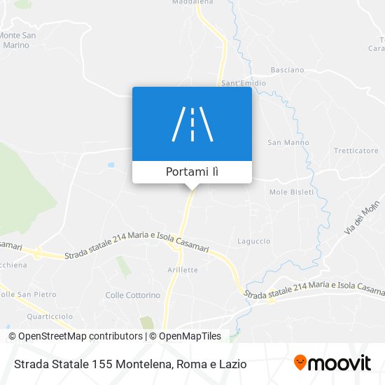 Mappa Strada Statale 155 Montelena
