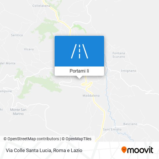 Mappa Via Colle Santa Lucia