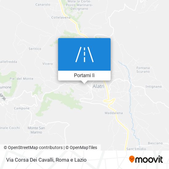 Mappa Via Corsa Dei Cavalli