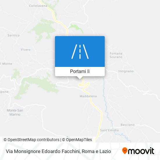 Mappa Via Monsignore Edoardo Facchini