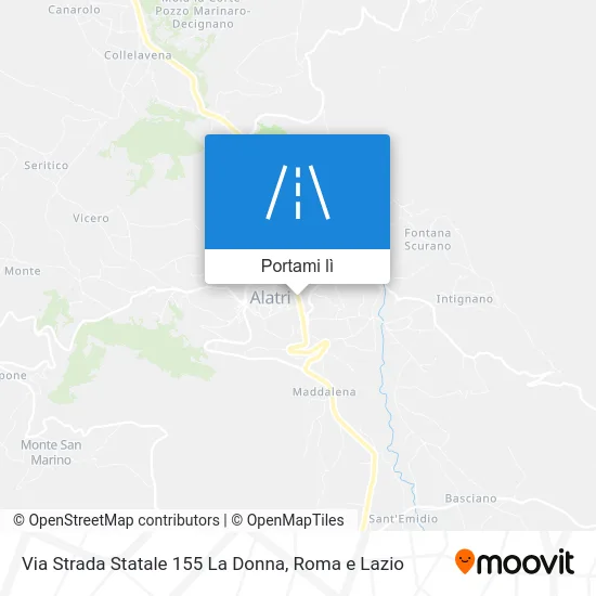 Mappa Via Strada Statale 155 La Donna