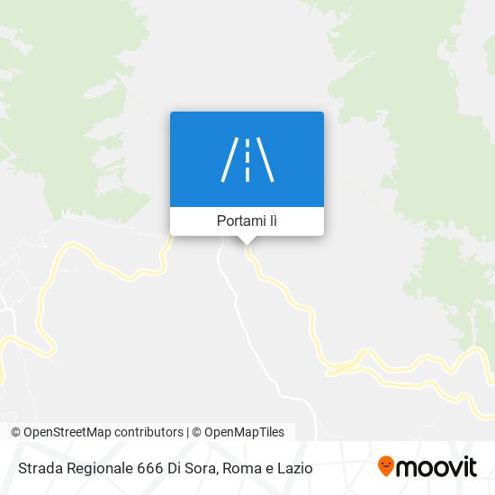 Mappa Strada Regionale 666 Di Sora