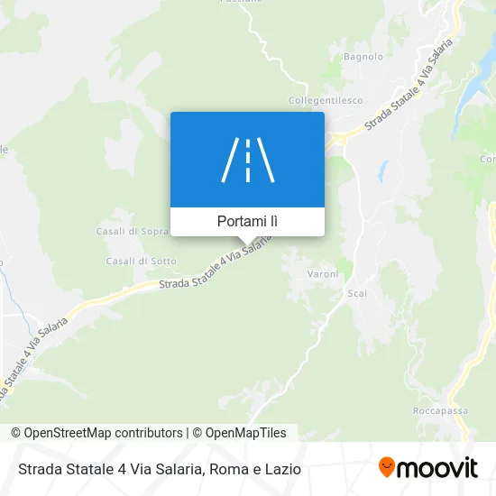 Mappa Strada Statale 4 Via Salaria