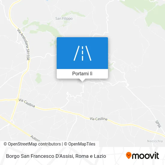 Mappa Borgo San Francesco D'Assisi
