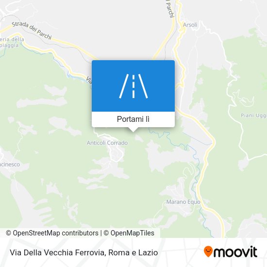 Mappa Via Della Vecchia Ferrovia