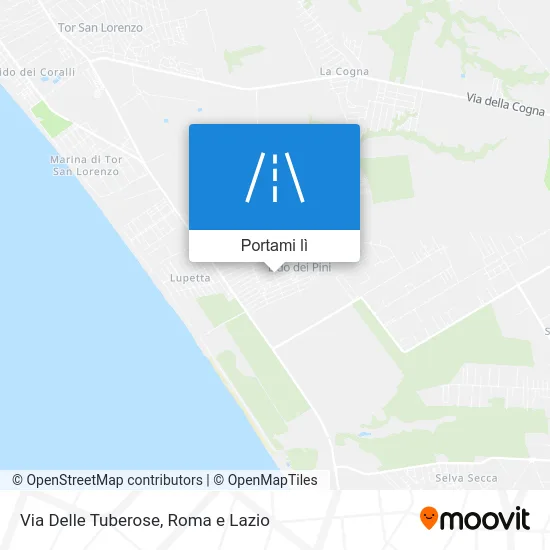 Mappa Via Delle Tuberose