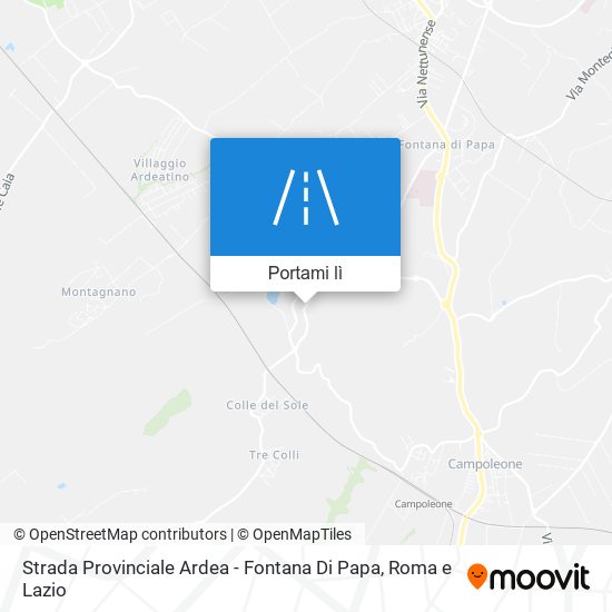 Mappa Strada Provinciale Ardea - Fontana Di Papa