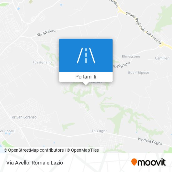 Mappa Via Avello