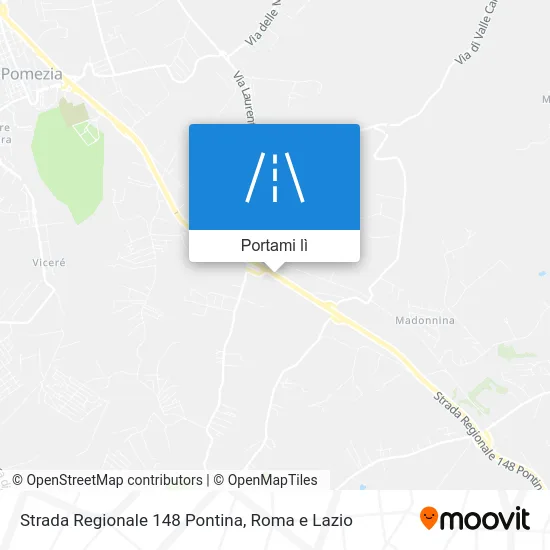 Mappa Strada Regionale 148 Pontina