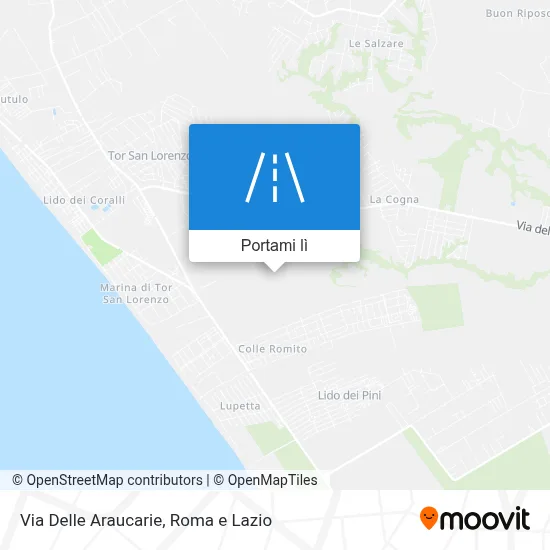 Mappa Via Delle Araucarie