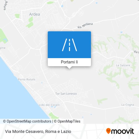 Mappa Via Monte Cesavero
