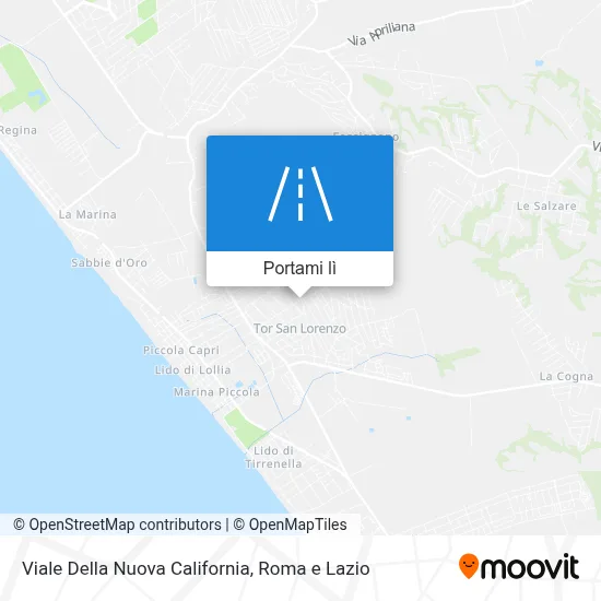 Mappa Viale Della Nuova California