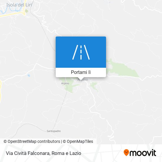 Mappa Via Cività Falconara