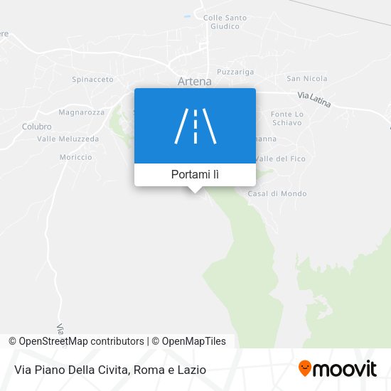 Mappa Via Piano Della Civita