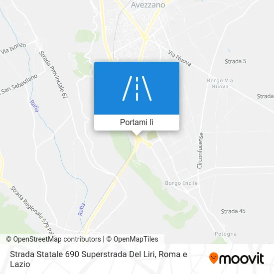 Mappa Strada Statale 690 Superstrada Del Liri