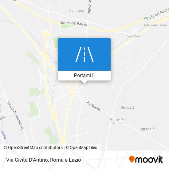 Mappa Via Civita D'Antino