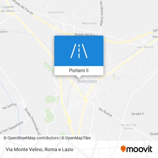 Mappa Via Monte Velino