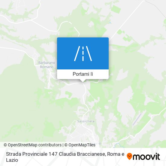 Mappa Strada Provinciale 147 Claudia Braccianese