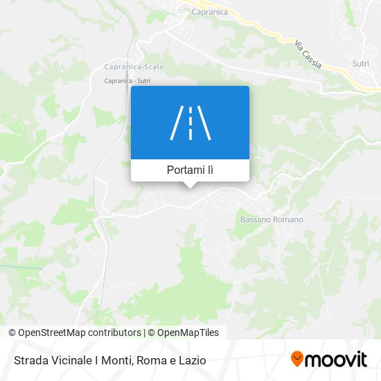 Mappa Strada Vicinale I Monti