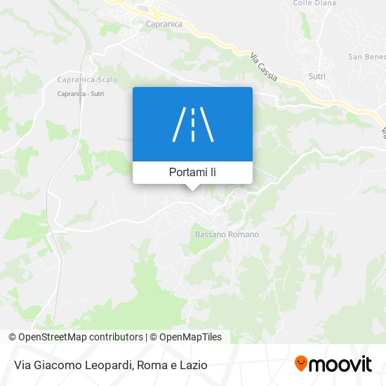 Mappa Via Giacomo Leopardi