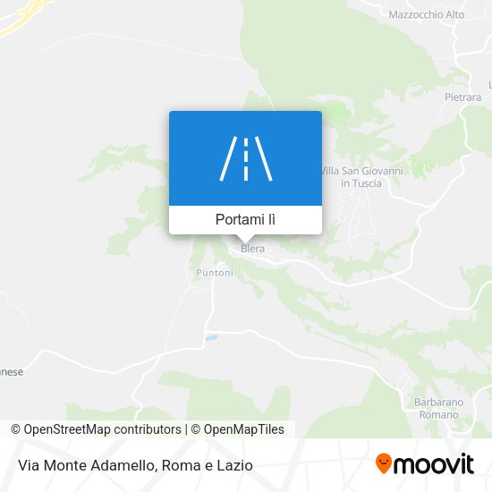 Mappa Via Monte Adamello