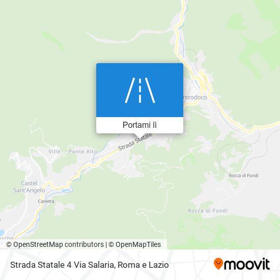 Mappa Strada Statale 4 Via Salaria