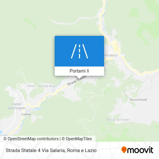 Mappa Strada Statale 4 Via Salaria