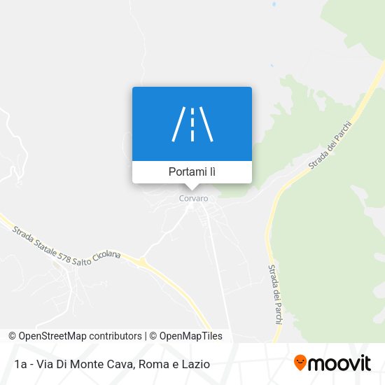 Mappa 1a - Via Di Monte Cava