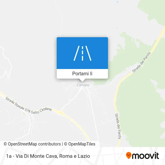 Mappa 1a - Via Di Monte Cava